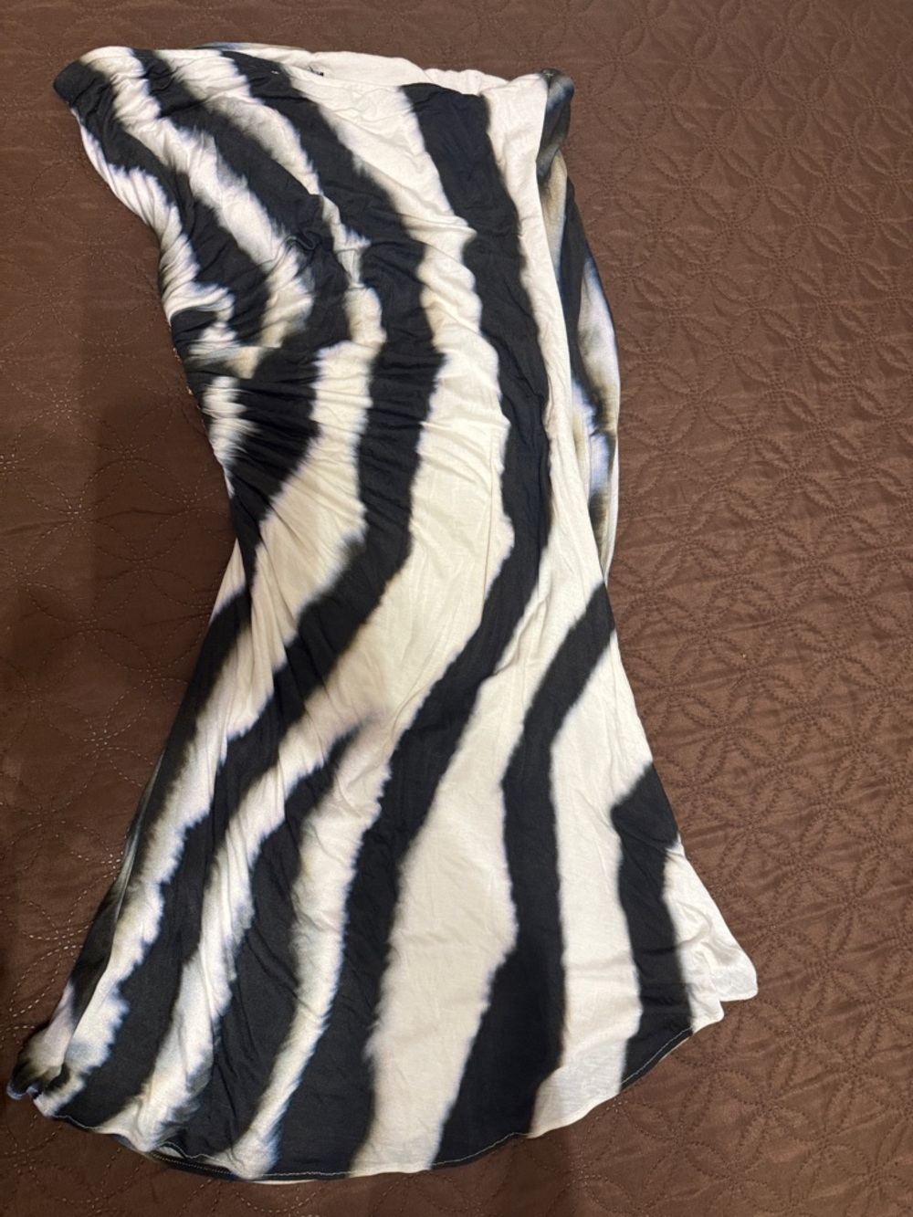 Sky Black and White Zebra-Print Mini Dress